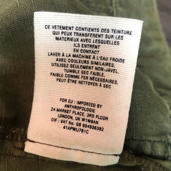 Anthropologie x Hei Hei Military Jacket Women’s Small Army Green Utility Lace - Picture 14 of 15